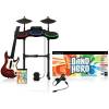 PS2 BAND HERO Super Bundle Guitar+ Drums+ Microphone+ Game 047875959675